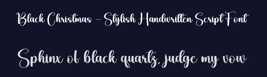 Black Christmas – Stylish Handwritten Script Font by creativeletter — Script Handwritten Font — thumbnail 2
