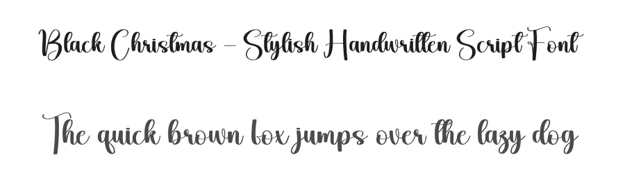 Black Christmas – Stylish Handwritten Script Font by creativeletter — Script Handwritten Font