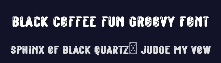 Black Coffee Fun Groovy Font by freshtypeink — Display Font — thumbnail 2