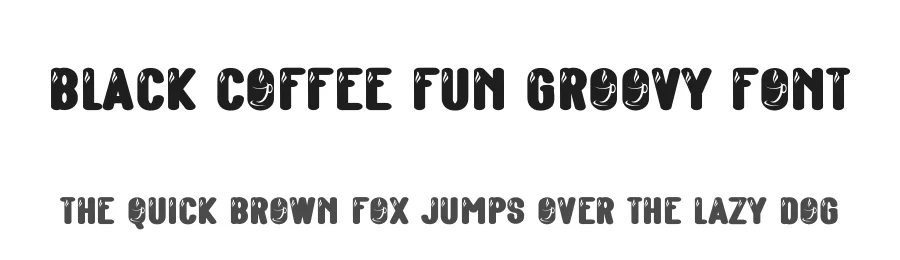 Black Coffee Fun Groovy Font by freshtypeink — Display Font