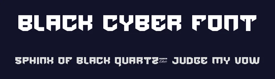 Black Cyber Font by edricstudio — Display Font — thumbnail 2