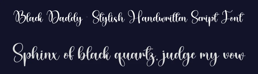 Black Daddy – Stylish Handwritten Script Font by creativeletter — Script Handwritten Font — thumbnail 2