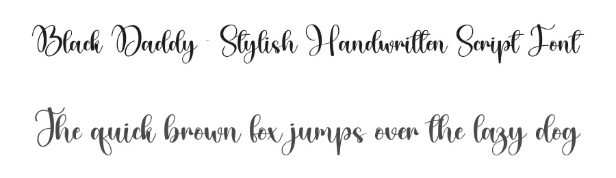 Black Daddy – Stylish Handwritten Script Font by creativeletter — Script Handwritten Font