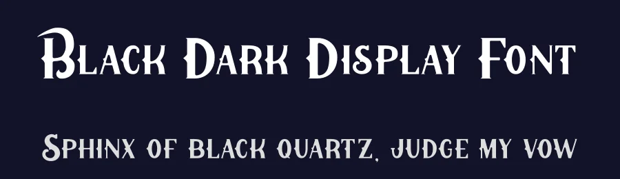 Black Dark Display Font by Display Studio — Display Font — thumbnail 2