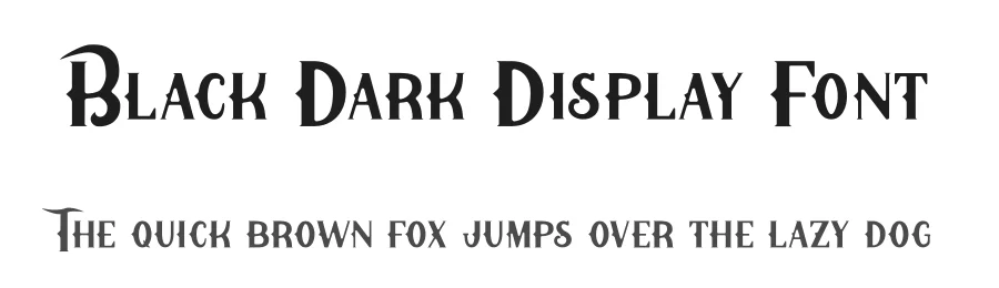 Black Dark Display Font by Display Studio — Display Font