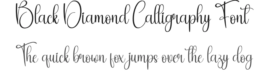 Black Diamond Calligraphy Font by andikastudio — Script Handwritten Font