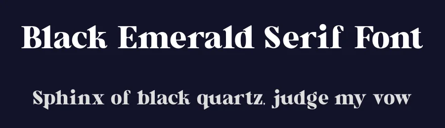 Black Emerald Serif Font by Aluyeah Studio — Serif Font — thumbnail 2