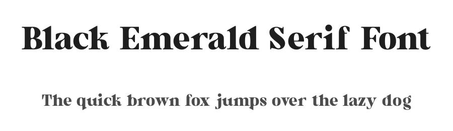 Black Emerald Serif Font by Aluyeah Studio — Serif Font