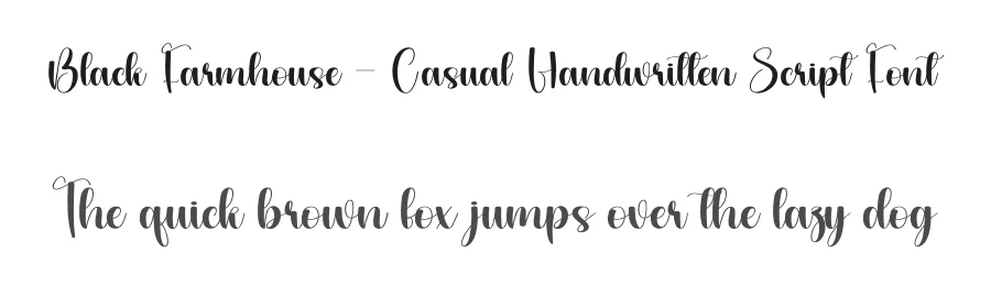 Black Farmhouse – Casual Handwritten Script Font by andikastudio — Script Handwritten Font