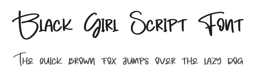 Black Girl Script Font by creativeletter — Script Handwritten Font