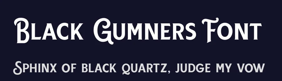 Black Gumners Font by YUKITA CREATIVE — Serif Font — thumbnail 2