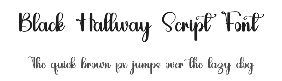 Black Hallway Script Font by inermediaSTUDIO — Script Handwritten Font