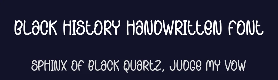 Black History Handwritten Font by creativeletter — Display Font — thumbnail 2