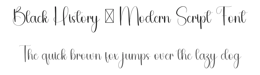 Black History – Modern Script Font by freshtypeink — Script Handwritten Font