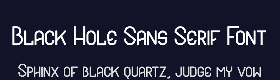 Black Hole Sans Serif Font by Display Studio — Sans Serif Font — thumbnail 2