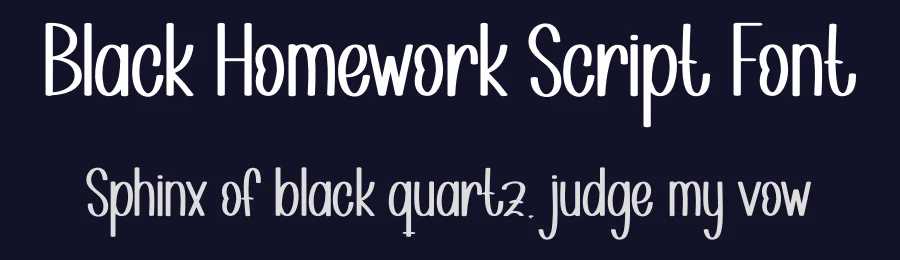 Black Homework Script Font by creativeletter — Script Handwritten Font — thumbnail 2