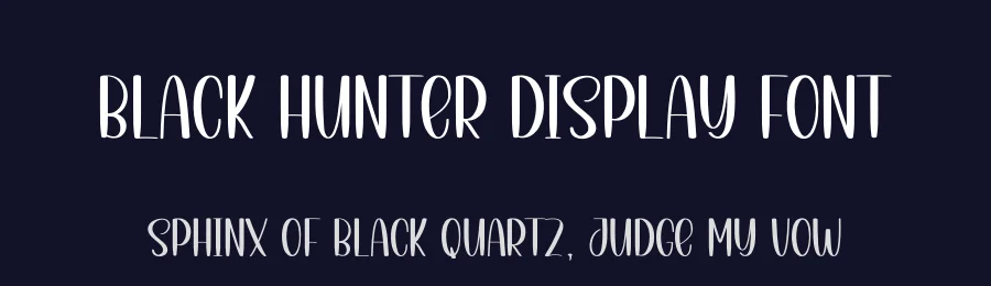 Black Hunter Display Font by creativeletter — Display Font — thumbnail 2