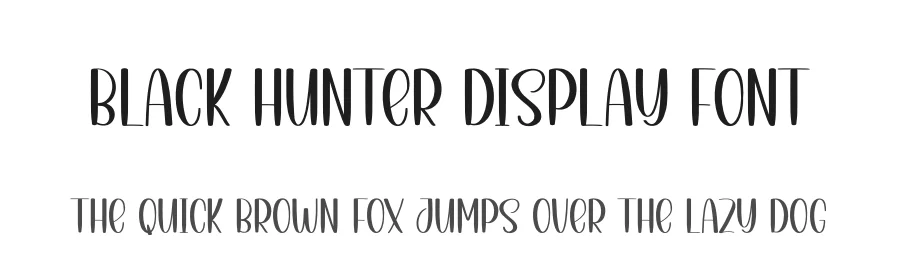 Black Hunter Display Font by creativeletter — Display Font