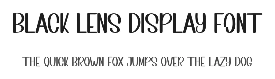 Black Lens Display Font by inermediaSTUDIO — Display Font