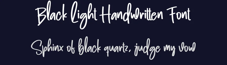 Black Light Handwritten Font by creativeletter — Script Handwritten Font — thumbnail 2