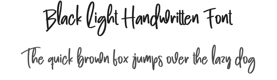 Black Light Handwritten Font by creativeletter — Script Handwritten Font