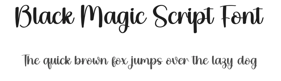 Black Magic Script Font by creativeletter — Script Handwritten Font