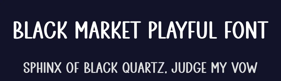 Black Market Playful Font by freshtypeink — Display Font — thumbnail 2
