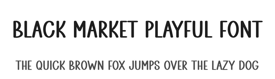 Black Market Playful Font by freshtypeink — Display Font