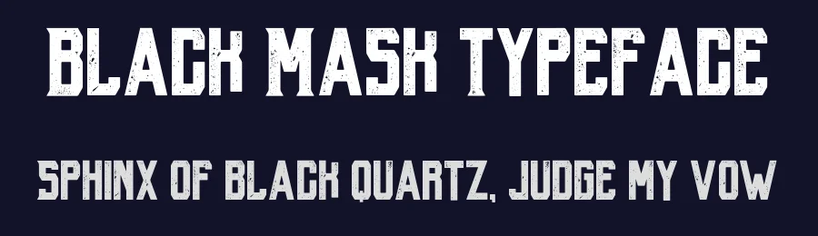Black Mask Typeface by 1001fonts — Display Font — thumbnail 2