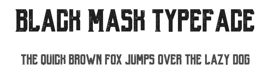 Black Mask Typeface by 1001fonts — Display Font