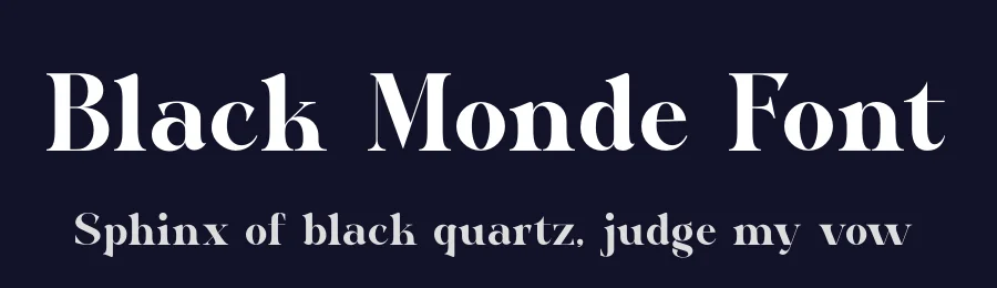 Black Monde Font by Zafiratype — Serif Font — thumbnail 2