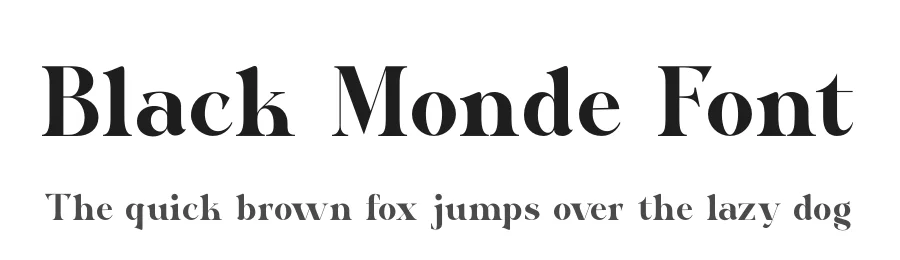 Black Monde Font by Zafiratype — Serif Font