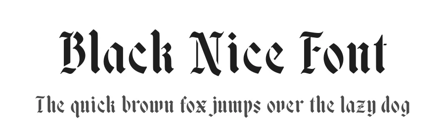 Black Nice Font by alit design — Blackletter Font