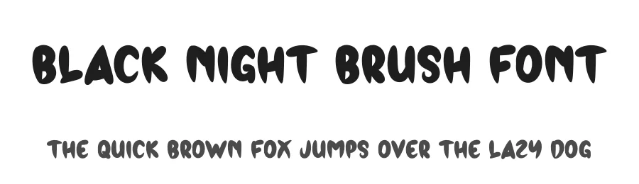 Black Night Brush Font by andikastudio — Display Font