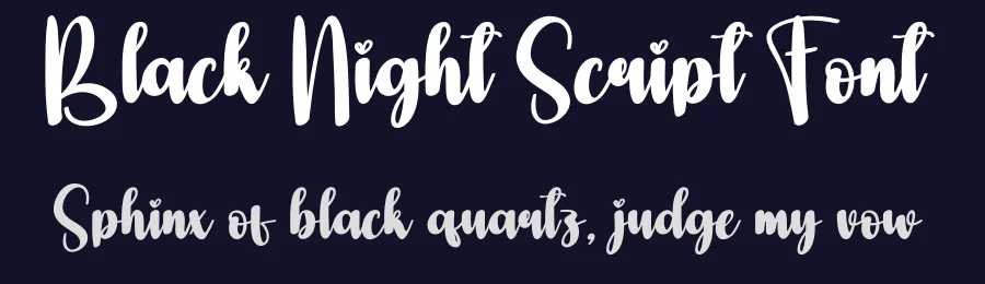 Black Night Script Font by creativeletter — Script Handwritten Font — thumbnail 2