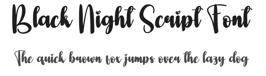 Black Night Script Font by creativeletter — Script Handwritten Font
