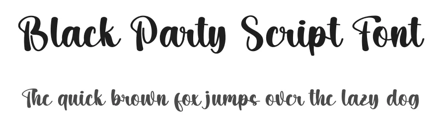 Black Party Script Font by creativeletter — Script Handwritten Font