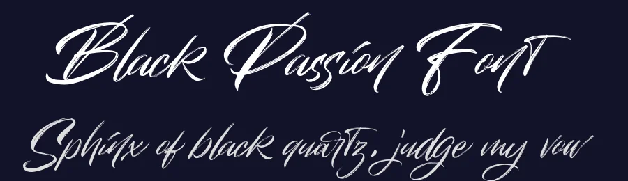 Black Passion Font by Type Factory — Script Handwritten Font — thumbnail 2