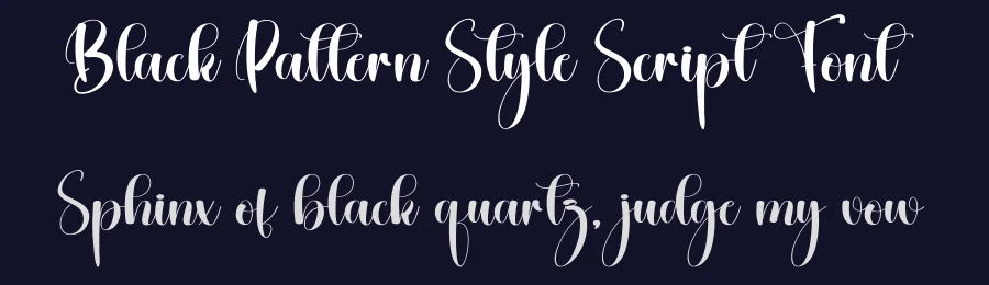 Black Pattern Style Script Font by creativeletter — Script Handwritten Font — thumbnail 2