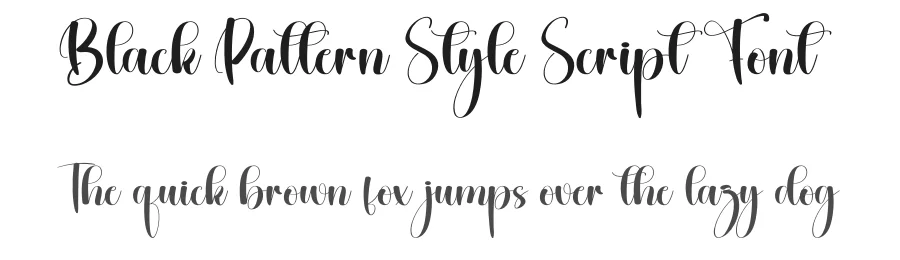 Black Pattern Style Script Font by creativeletter — Script Handwritten Font