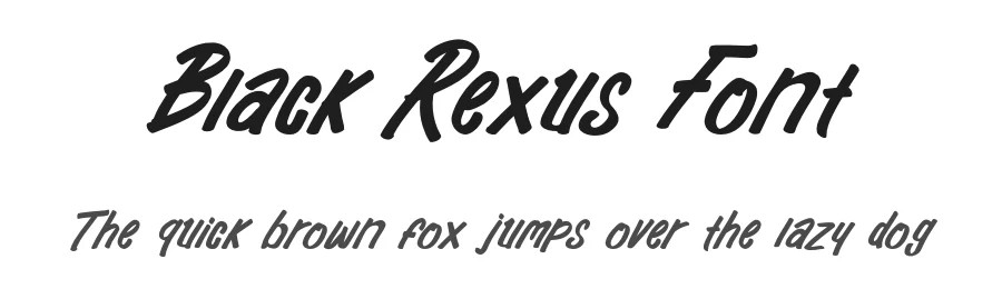 Black Rexus Font by idealeksis — Script Handwritten Font