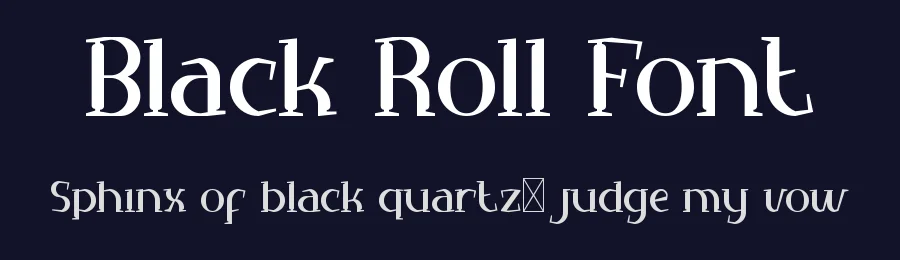 Black Roll Font by CalligraphyFonts.net — Display Font — thumbnail 2
