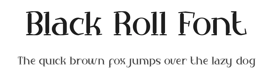 Black Roll Font by CalligraphyFonts.net — Display Font