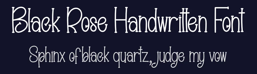 Black Rose Handwritten Font by creativeletter — Display Font — thumbnail 2