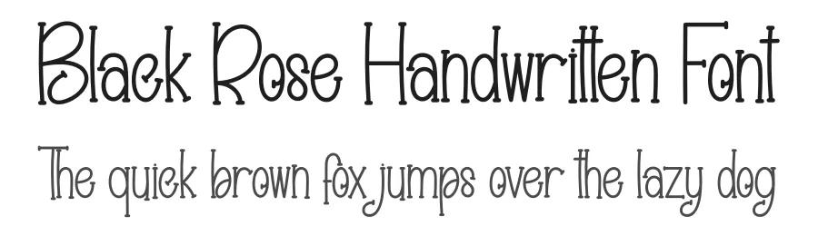 Black Rose Handwritten Font by creativeletter — Display Font