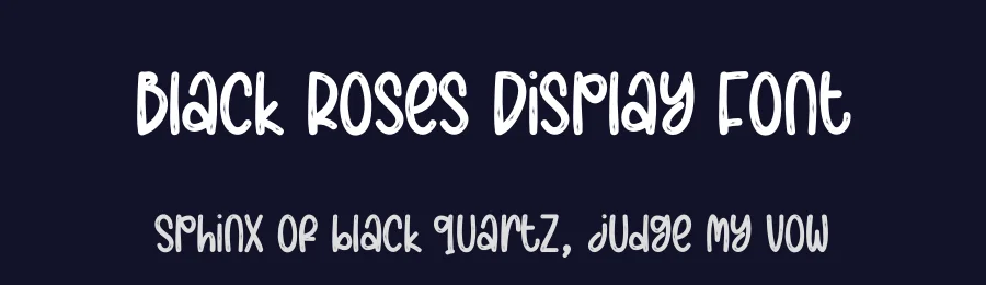 Black Roses Display Font by creativeletter — Display Font — thumbnail 2
