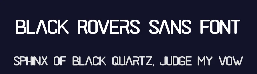Black Rovers Sans Font by pandanwangi — Sans Serif Font — thumbnail 2