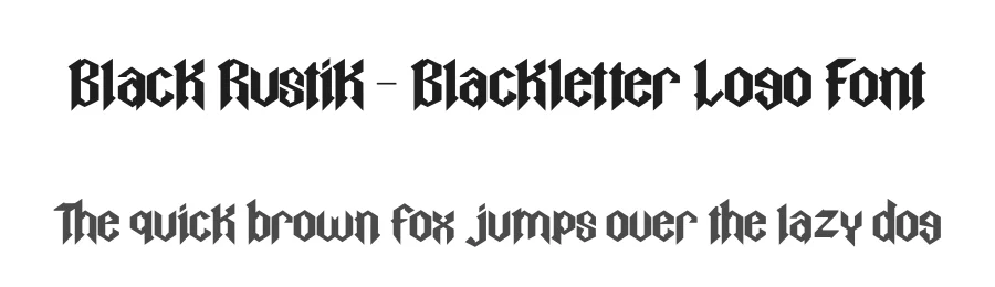 Black Rustik – Blackletter Logo Font by illushvara — Decorative Font