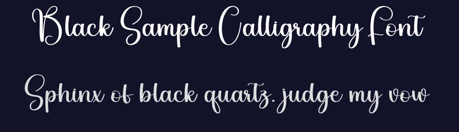 Black Sample Calligraphy Font by creativeletter — Script Handwritten Font — thumbnail 2