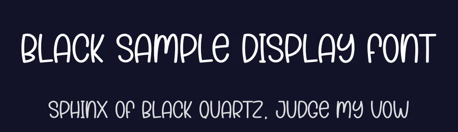 Black Sample Display Font by creativeletter — Display Font — thumbnail 2
